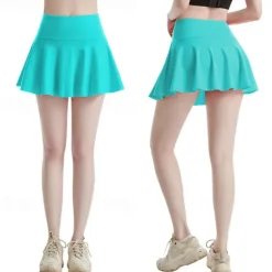 Women's Yoga Skirt with Phone Pocket High Waist Yoga Gym Workout Pilates Shorts Black White Light Purple Sports Activewear Stretchy Slim