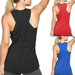 Women's Yoga Top Quick Dry Lightweight Soft Cross Back Sleeveless Sports Fashion Tee Tshirt Tank Top For Gym Workout Running Fitness Slim Activewear