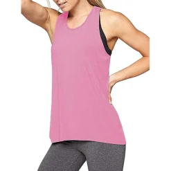 Women's Yoga Top Quick Dry Lightweight Soft Cross Back Sleeveless Sports Fashion Tee Tshirt Tank Top For Gym Workout Running Fitness Slim Activewear