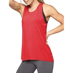 Women's Yoga Top Quick Dry Lightweight Soft Cross Back Sleeveless Sports Fashion Tee Tshirt Tank Top For Gym Workout Running Fitness Slim Activewear