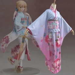 Women's Yukata Robe Kimono Japanese Traditional Masquerade Adults Bow Kimono Coat Headband Party