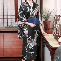 Women's Yukata Robe Kimono Japanese Traditional Masquerade Adults Kimono Coat Party