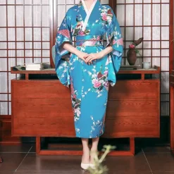 Women's Yukata Robe Kimono Japanese Traditional Masquerade Adults Kimono Coat Party