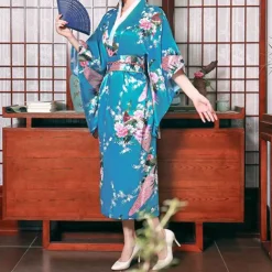 Women's Yukata Robe Kimono Japanese Traditional Masquerade Adults Kimono Coat Party