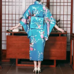 Women's Yukata Robe Kimono Japanese Traditional Masquerade Adults Kimono Coat Party