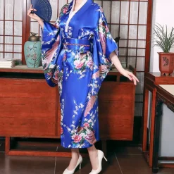 Women's Yukata Robe Kimono Japanese Traditional Masquerade Adults Kimono Coat Party
