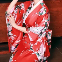 Women's Yukata Robe Kimono Japanese Traditional Masquerade Adults Kimono Coat Party