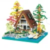 Wood Cabin Building Blocks Set-2688PCS/2635PCS Micro BricksForest Wood House Building Toy KitMiniature House Model Decorations Funny Birthday for Age8 Kids Adults