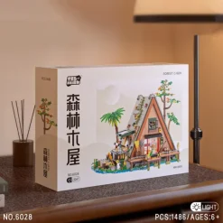 Wood Cabin Building Set Forest Log Cabin House Building Block Toy Christmas Gifts for Adults Boys Girls Aged 12 (1486 PCS)