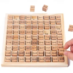 Wooden 9*9 Multiplication Table Building Blocks Children'S Wooden Early Education Educational Learning Toys Teaching Aids 99 Operation Table Back to School