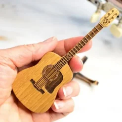 Wooden Acoustic Guitar Pick Box with Stand, Personalized Guitar Box for Pick