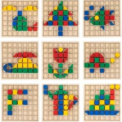 Wooden Creative Building Blocks - Develops Intellectual Skills Fosters Early Education Perfect as Halloween and Christmas Gift for Kids