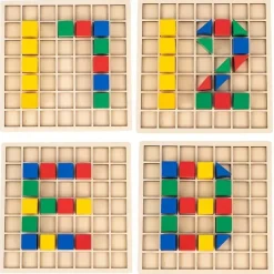 Wooden Creative Building Blocks - Develops Intellectual Skills Fosters Early Education Perfect as Halloween and Christmas Gift for Kids