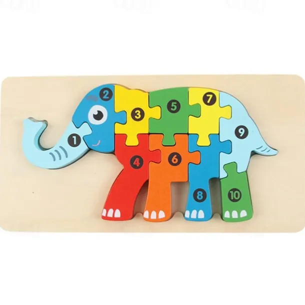 Wooden Early Education Cognition Children'S Educational Toys Building Wood Animal Transportation Shape Matching 3d Three-Dimensional Puzzle