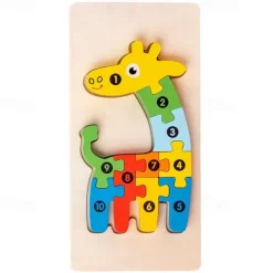 Wooden Early Education Cognition Children'S Educational Toys Building Wood Animal Transportation Shape Matching 3d Three-Dimensional Puzzle