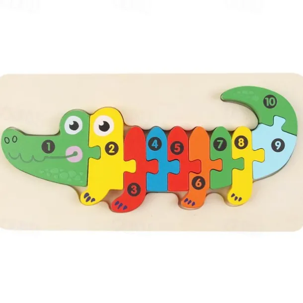 Wooden Early Education Cognition Children'S Educational Toys Building Wood Animal Transportation Shape Matching 3d Three-Dimensional Puzzle