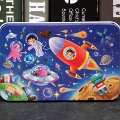 Wooden jigsaw puzzle puzzle for children 60 pieces of iron box jigsaw puzzle puzzle for kindergarten early education wooden toys