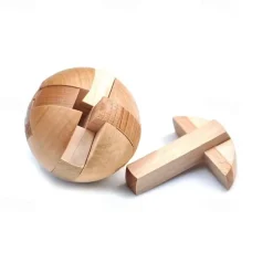 Wooden Puzzle Magic Ball Brain Teaser Toy Intelligence Game Ball Puzzle Halloween Christmas Thanksgiving Day Gift