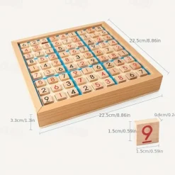 Wooden Sudoku Puzzle Game For Children's Logical Thinking Puzzle Table Games With Questions Halloween Christmas Gift