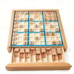 Wooden Sudoku Puzzle Game For Children's Logical Thinking Puzzle Table Games With Questions Halloween Christmas Gift