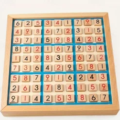 Wooden Sudoku Puzzle Game For Children's Logical Thinking Puzzle Table Games With Questions Halloween Christmas Gift