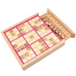 Wooden Sudoku Puzzle Game For Children's Logical Thinking Puzzle Table Games With Questions Halloween Christmas Gift