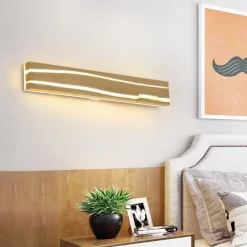 Wooden Wall Light LED Wood Crack Wall Lamp Night Light Headlight 110-240V