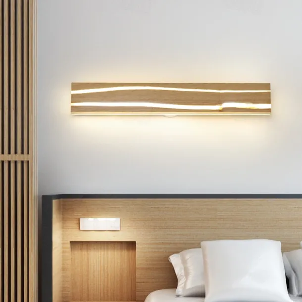 Wooden Wall Light LED Wood Crack Wall Lamp Night Light Headlight 110-240V