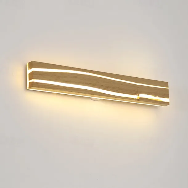 Wooden Wall Light LED Wood Crack Wall Lamp Night Light Headlight 110-240V