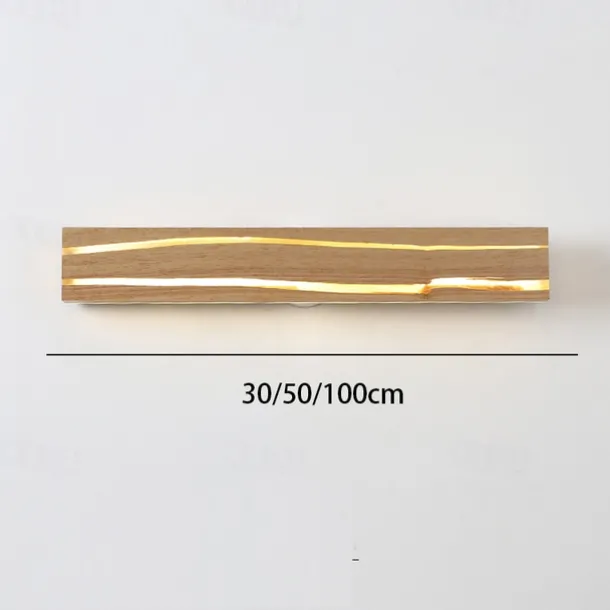 Wooden Wall Light LED Wood Crack Wall Lamp Night Light Headlight 110-240V