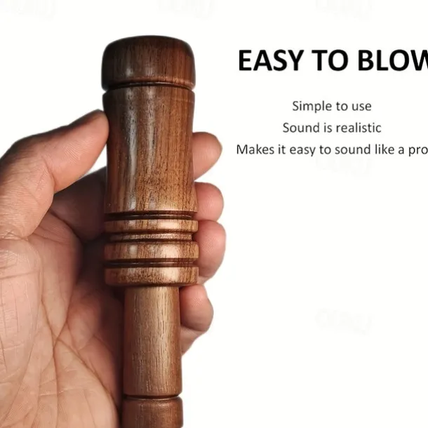 Wooden Wild Duck Hunting Whistle - Realistic Simulated Sound Effect, Durable Wooden Construction, Outdoor Hunting Accessories for Goose Hunting and More