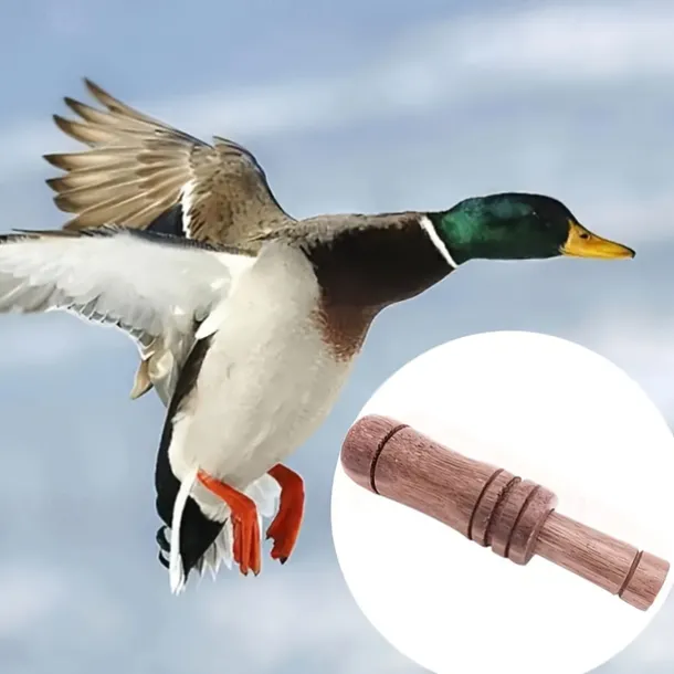 Wooden Wild Duck Hunting Whistle - Realistic Simulated Sound Effect, Durable Wooden Construction, Outdoor Hunting Accessories for Goose Hunting and More