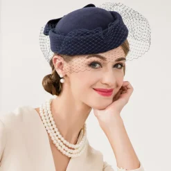 Wool / Net Kentucky Derby Hat / Fascinators / Hats with Floral 1pc Wedding / Special Occasion / Casual Headpiece