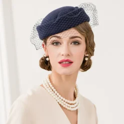 Wool / Net Kentucky Derby Hat / Fascinators / Hats with Floral 1pc Wedding / Special Occasion / Casual Headpiece