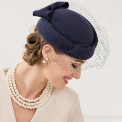 Wool / Net Kentucky Derby Hat / Fascinators / Hats with Floral 1pc Wedding / Special Occasion / Casual Headpiece