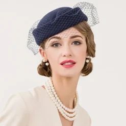 Wool / Net Kentucky Derby Hat / Fascinators / Hats with Floral 1pc Wedding / Special Occasion / Casual Headpiece