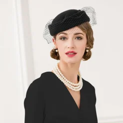 Wool / Net Kentucky Derby Hat / Fascinators / Hats with Floral 1pc Wedding / Special Occasion / Casual Headpiece