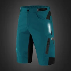 WOSAWE Men's Bike Shorts Cycling MTB Shorts Baggy Shorts Breathable Quick Dry Loose Fit Zipper Pockets Waterproof Summer bike wear Bottoms Mountain Bike MTB Road Sports Black Green