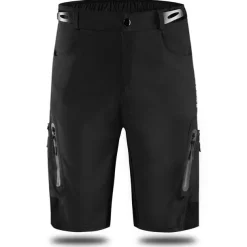 WOSAWE Men's Bike Shorts Cycling MTB Shorts Baggy Shorts Breathable Quick Dry Loose Fit Zipper Pockets Waterproof Summer bike wear Bottoms Mountain Bike MTB Road Sports Black Green