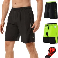 WOSAWE Men's Downhill Shorts Bike Shorts Cycling MTB Shorts Bike Padded Shorts / Chamois MTB Shorts Race Fit Mountain Bike MTB Road Bike Cycling Sports Solid Colored 3D Pad Breathable Quick Dry