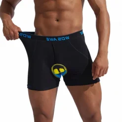 WOSAWE Men's Mountain Bike Shorts with Removable 5D Padded Underwear Cycling MTB Shorts Summer Polyester Bike Padded Shorts MTB Shorts Bottoms with Zip Pockets Breathable Quick Dry Waterproof