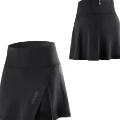 WOSAWE Women's Cycling Skort Skirt Bike Skirt Padded Shorts / Chamois Relaxed Fit Road Bike Cycling Sports Reflective Strips Sweat-Wicking Black Clothing Apparel Bike Wear