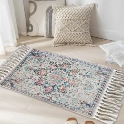 Woven Bohemian Mandala Doormat Kitchen Mat Floor Mat Non-Slip Area Rug Oil Proof Rug Indoor Outdoor Mat Bedroom Decor Bathroom Mat Entrance Rug