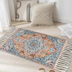 Woven Bohemian Mandala Doormat Kitchen Mat Floor Mat Non-Slip Area Rug Oil Proof Rug Indoor Outdoor Mat Bedroom Decor Bathroom Mat Entrance Rug
