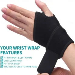 Wrist Brace for Carpal Tunnel, Breathable and Adjustable Wrist Support Brace for Arthritis and Tendinitis, Wrist Compression Wrap for Pain Relief, One Size Fits Left or Right Hand