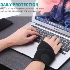 Wrist Brace for Carpal Tunnel, Breathable and Adjustable Wrist Support Brace for Arthritis and Tendinitis, Wrist Compression Wrap for Pain Relief, One Size Fits Left or Right Hand