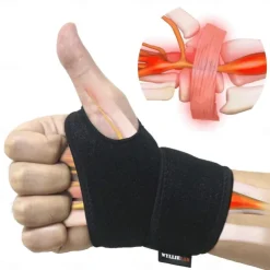 Wrist Brace for Carpal Tunnel, Comfortable and Adjustable Wrist Support Brace for Arthritis and Tendinitis, Wrist Compression Wrap for Pain Relief, Fit for Both Left Hand and Right Hand