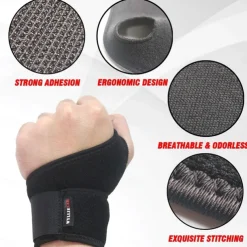Wrist Brace for Carpal Tunnel, Comfortable and Adjustable Wrist Support Brace for Arthritis and Tendinitis, Wrist Compression Wrap for Pain Relief, Fit for Both Left Hand and Right Hand