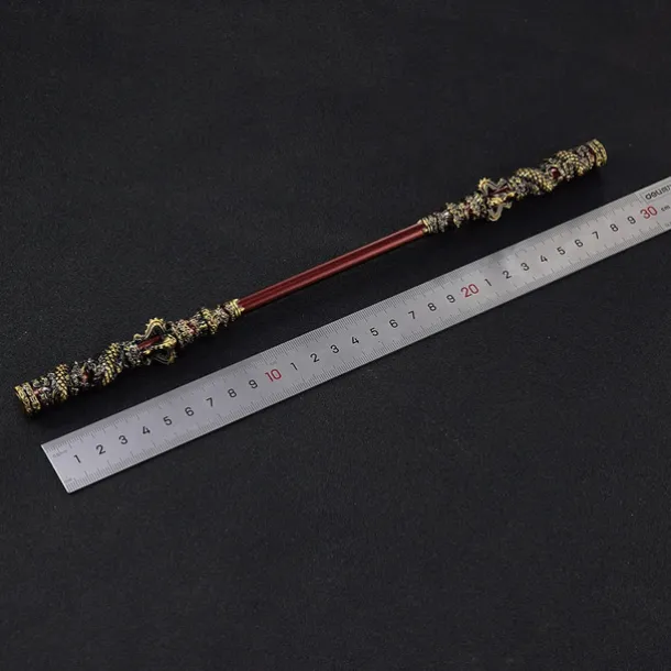 Wukong Zinc Alloy Figurine - Monkey King Great Sage Equal to Heaven Golden Cudgel 30CM Metal Ruyi Jingu Bang Staff - Game Collectible Model