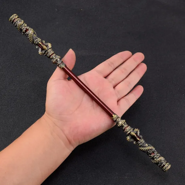 Wukong Zinc Alloy Figurine - Monkey King Great Sage Equal to Heaven Golden Cudgel 30CM Metal Ruyi Jingu Bang Staff - Game Collectible Model